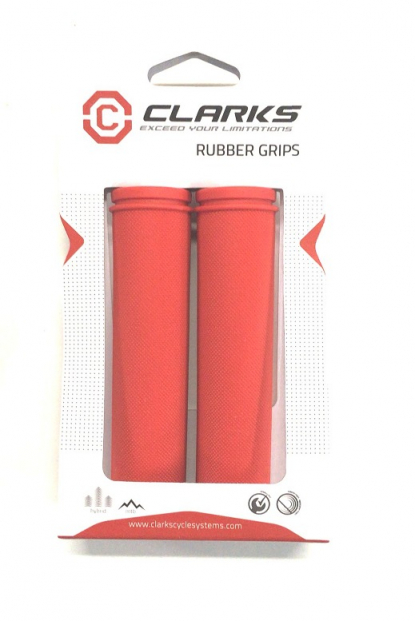 Грипсы CLARK`S С98-130 на руль, резиновые 130мм красные
